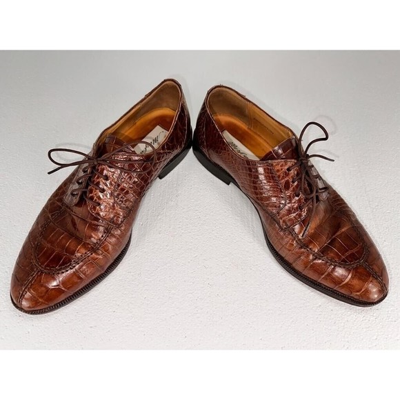 GENTLY USED .. Mezlan Alligator, Brown, Shoes Size: 9.5 - Picture 2 of 13